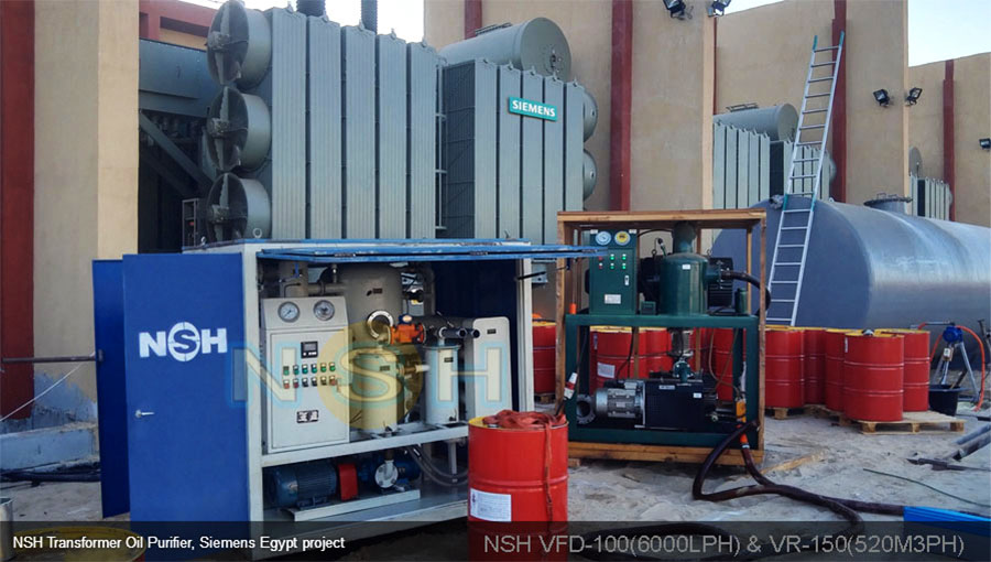 Sino-NSH Vacuum Transformer Oil Purifier Onsite Operation at Siemens
